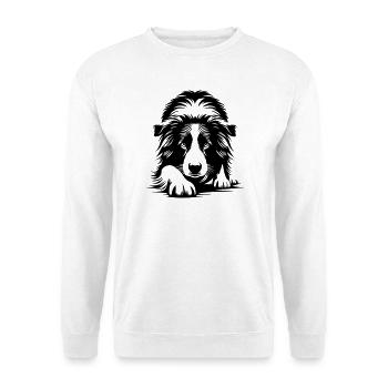 Border Collie - Sweat-shirt Unisexe - blanc - Devant