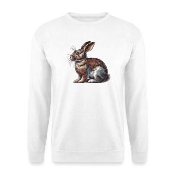 Hase - Unisex Pullover - Weiß - Vorne