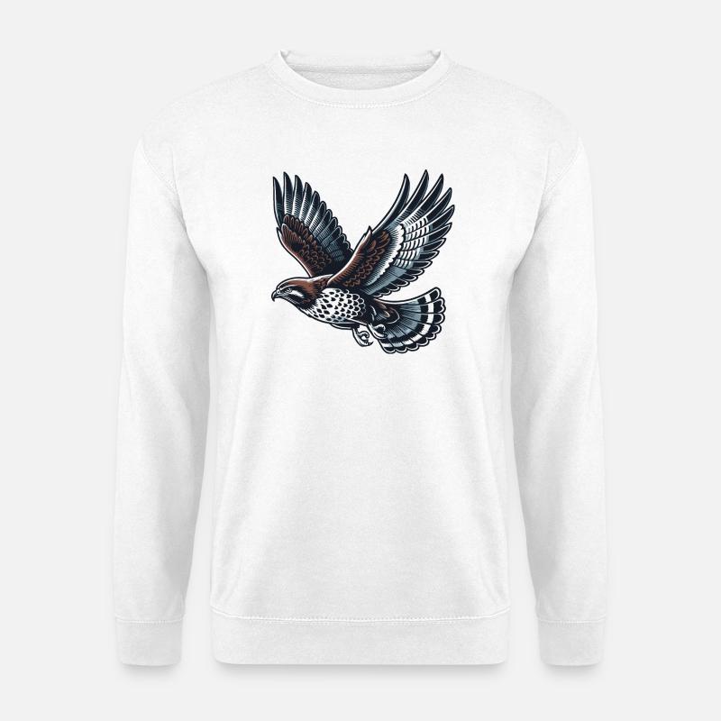 Bussard - Unisex Pullover - Weiß