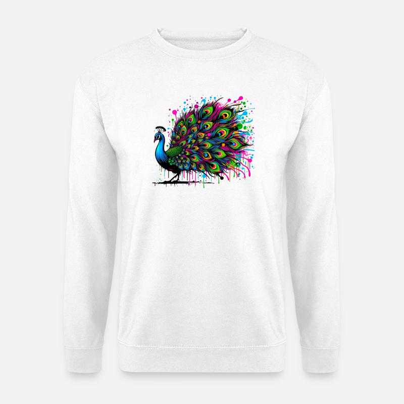 Pfau - Unisex Pullover - Weiß