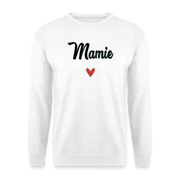 MAMIE. MAMAN. GRAND-MERE. FÊTE DES MÈRES - Sweat-shirt Unisexe - blanc - Devant