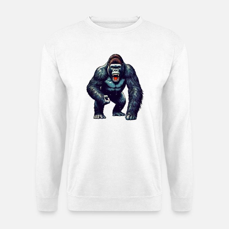Gorilla - Unisex Pullover - Weiß