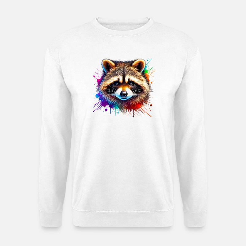Waschbär - Unisex Pullover - Weiß