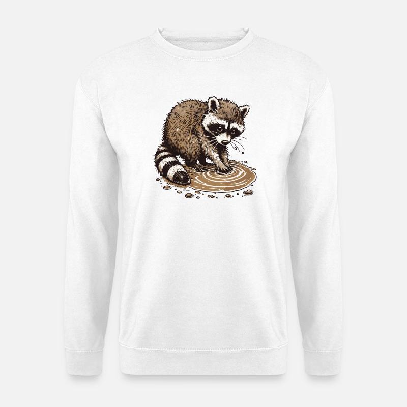 Waschbär - Unisex Pullover - Weiß