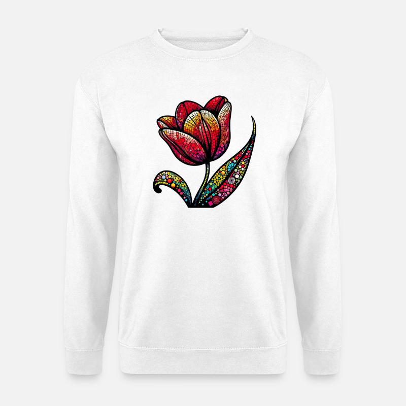 Tulpe - Unisex Pullover - Weiß