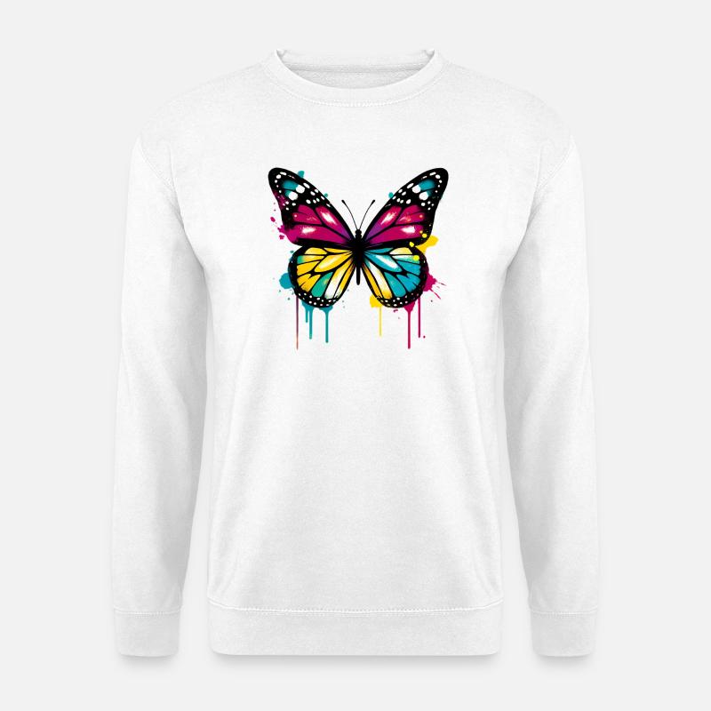 Schmetterling - Unisex Pullover - Weiß
