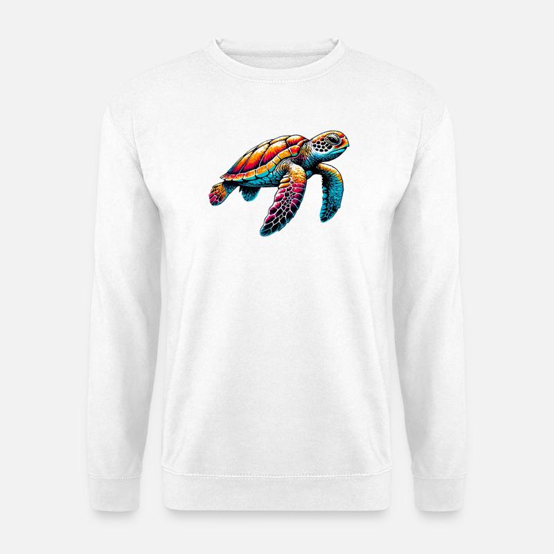 Schildkröte - Unisex Pullover - Weiß
