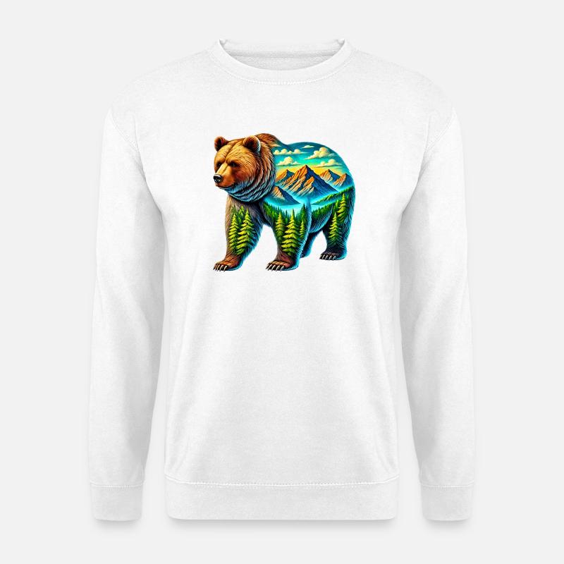 Bär - Unisex Pullover - Weiß
