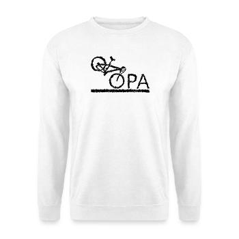 bester Opa Fahrrad Mountainbike Radeln Kritzeln - Unisex Pullover - Weiß - Vorne