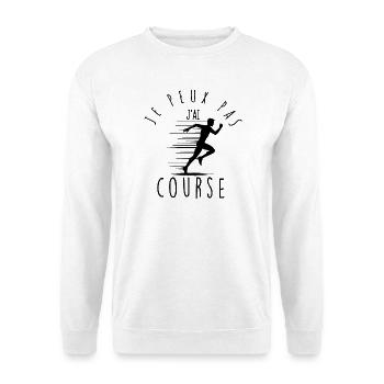 Je peux pas, j'ai course. - Sweat-shirt Unisexe - blanc - Devant