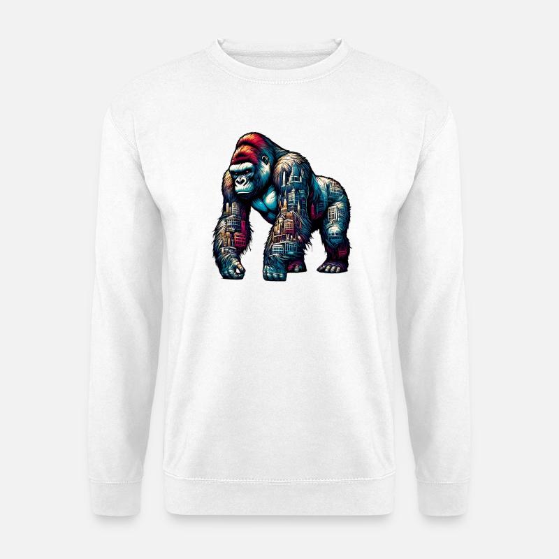 Gorilla - Unisex Pullover - Weiß