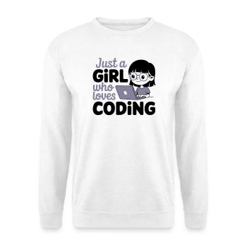 Juste une fille qui aime coder - Sweat-shirt Unisexe - blanc - Devant