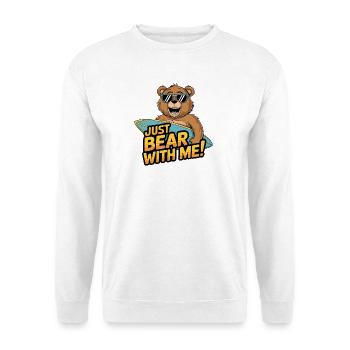 Just Bear With Me - Surfing Bear Fun - Unisex Sweatshirt - white - Front