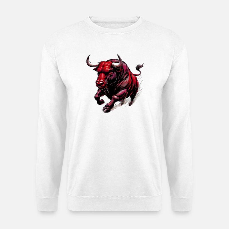 Stier - Unisex Pullover - Weiß