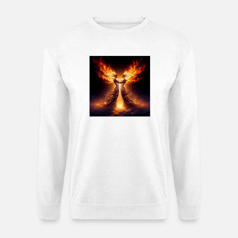 Zwillingsflammen - Unisex Pullover - Weiß