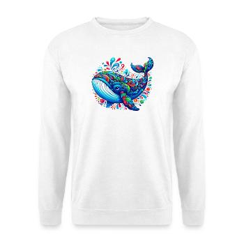 Baleine - Sweat-shirt Unisexe - blanc - Devant