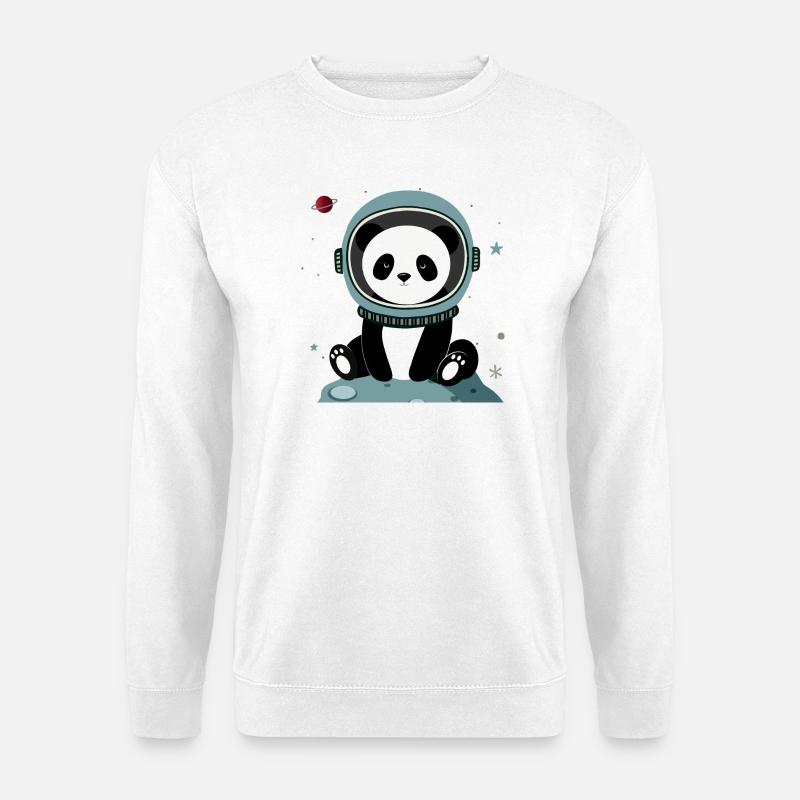 Astronaut Panda – Imaginative Space Motif - Unisex Sweatshirt - white
