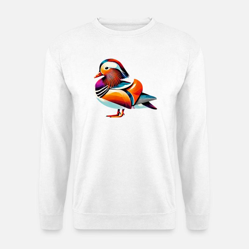 Mandarin duck - Unisex Sweatshirt - white