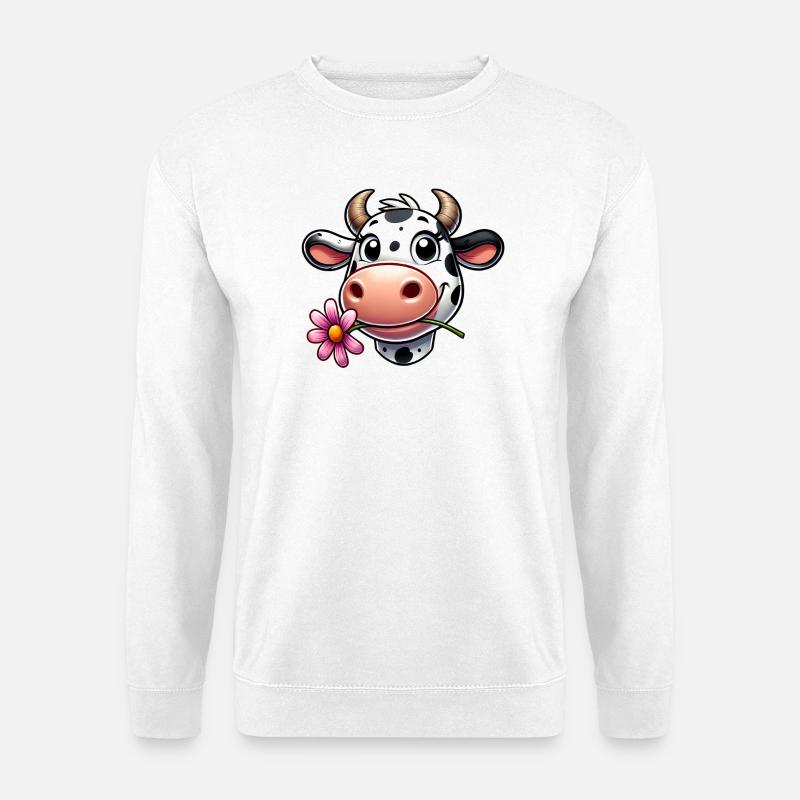 Kuh - Unisex Pullover - Weiß