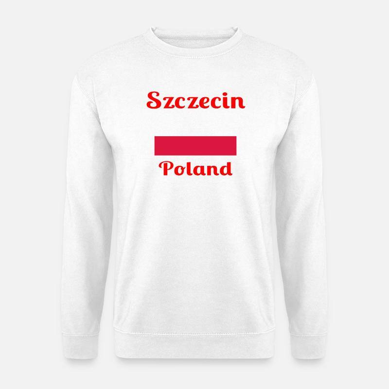 Stettin, Polen - Stilvolle Drucke - Unisex Pullover - Weiß