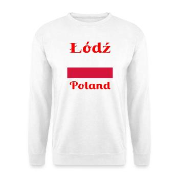Łódź, Polen - Stilvolle Drucke - Unisex Pullover - Weiß - Vorne