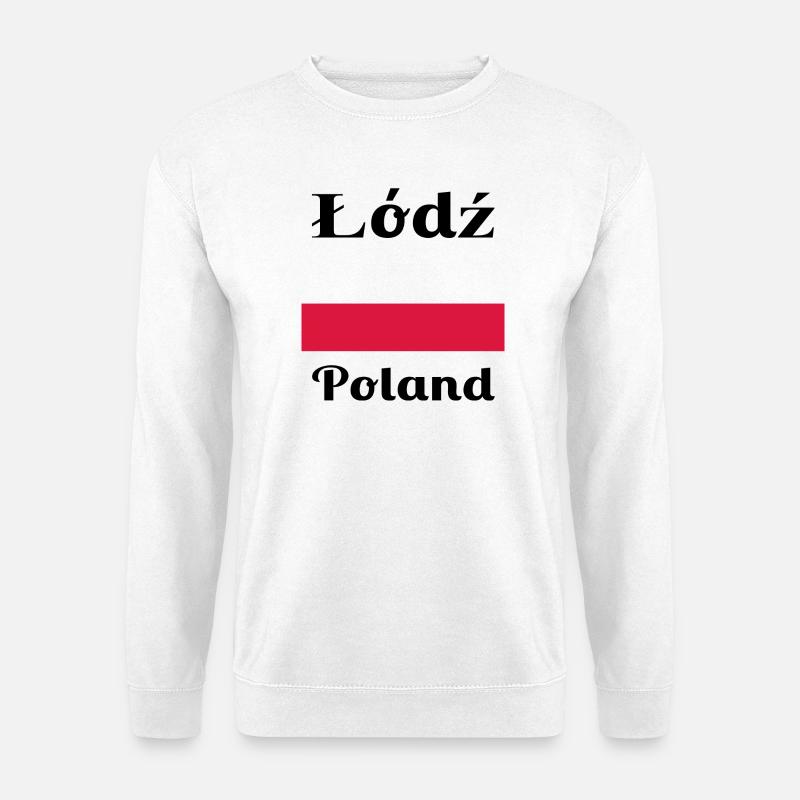 Łódź, Polen - Stilvolle Drucke - Unisex Pullover - Weiß
