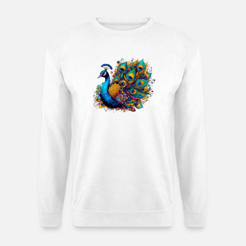 Pfau - Unisex Pullover - Weiß