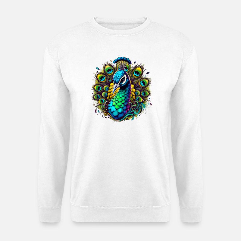 Peacock - Unisex Sweatshirt - white