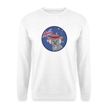 Adorable koala avec le drapeau australien - Sweat-shirt Unisexe - blanc - Devant