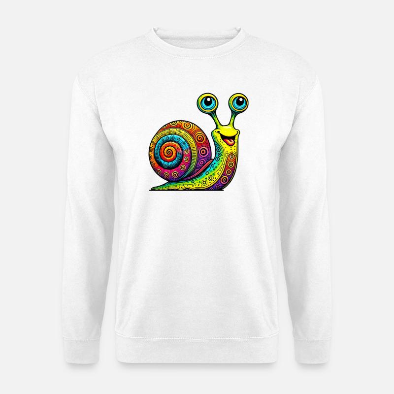 Schnecke - Unisex Pullover - Weiß