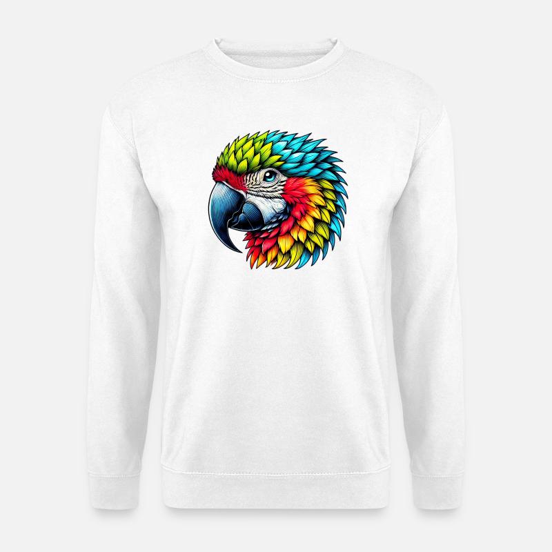 Papagei - Unisex Pullover - Weiß
