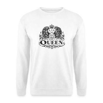 Queen-like lion love illustration - Unisex Sweatshirt - white - Front