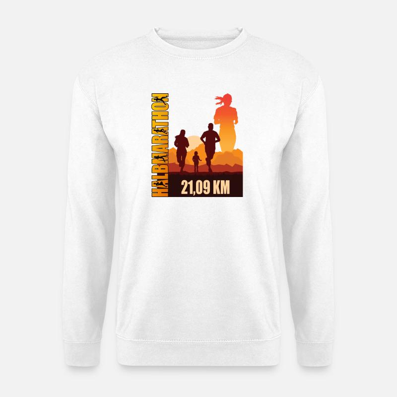 21.09 KM - Halbmarathon - Unisex Pullover - Weiß