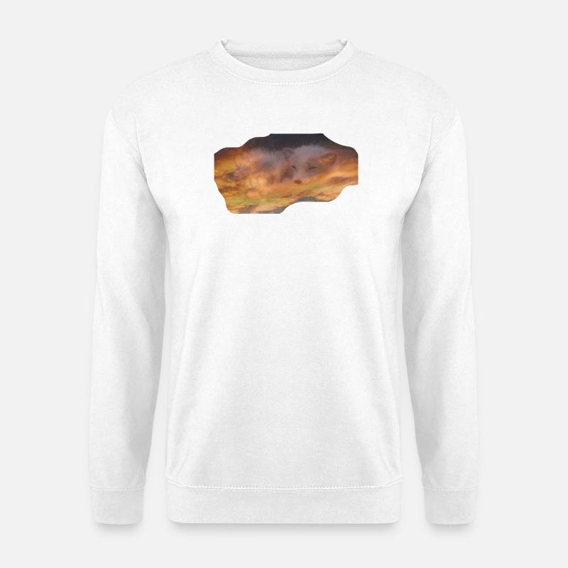 träumender Polarfuchs - Unisex Pullover - Weiß