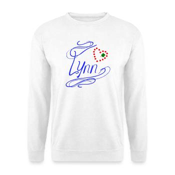 Lynn mit Herz und Kleeblatt - Unisex Pullover - Weiß - Vorne