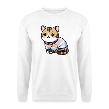 Cozy Sweater Cat - Unisex Sweatshirt - white - Front