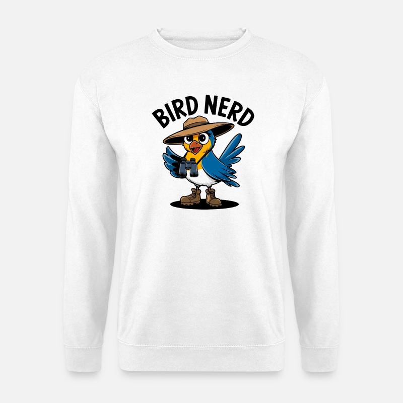 Vogel-Nerd-Entdecker - Unisex Pullover - Weiß