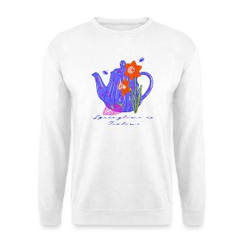 Blossom teapot in spring rush - Unisex Sweatshirt - white - Front