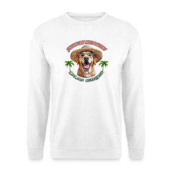 Schnauze entspannen – Urlaub mit Labrador - Unisex Pullover - Weiß - Vorne