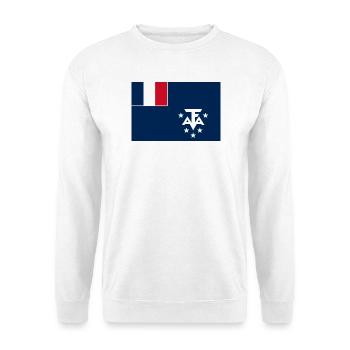Französische Süd- und Antarktisgebiete - Unisex Pullover - Weiß - Vorne - Alina (178cm) & Michal (187cm)