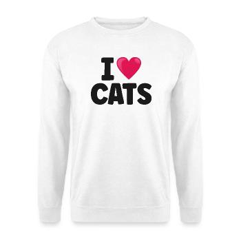 Katze - Unisex Pullover - Weiß - Vorne