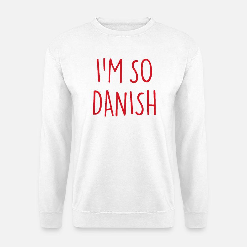 I'M SO DANISH Denmark Dänemark - Unisex Pullover - Weiß
