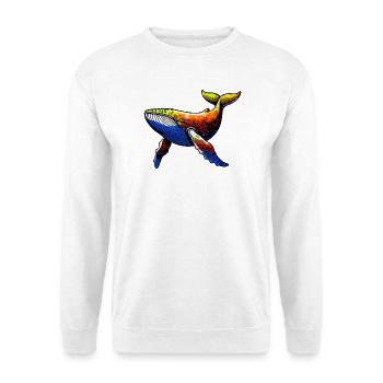 Baleine - Sweat-shirt Unisexe - blanc - Devant