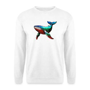 Baleine - Sweat-shirt Unisexe - blanc - Devant