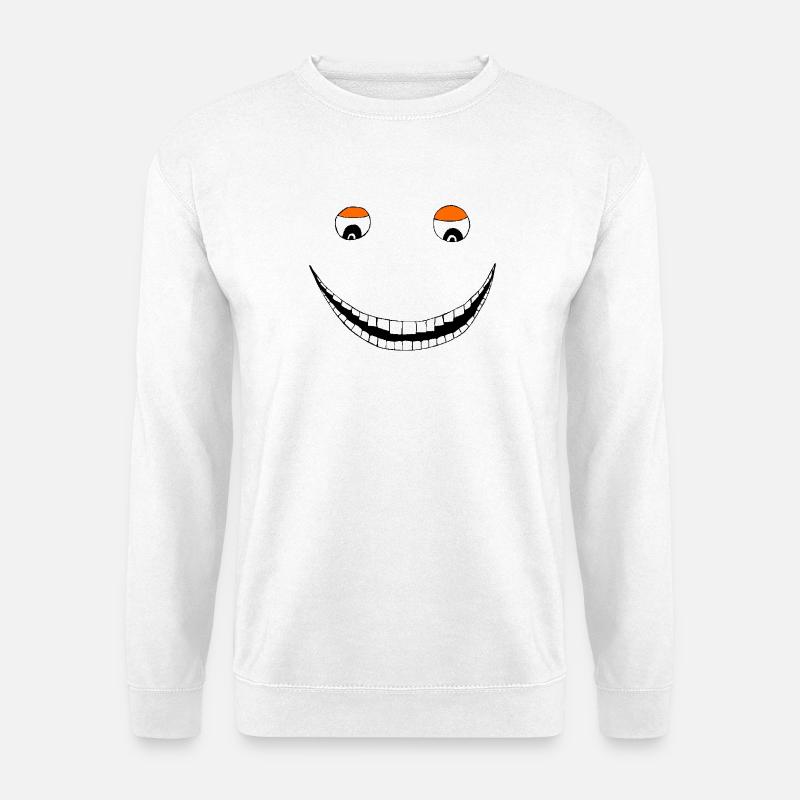 Breites Grinsen - Unisex Pullover - Weiß