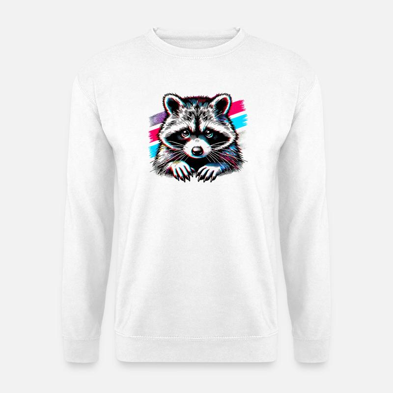 Waschbär - Unisex Pullover - Weiß