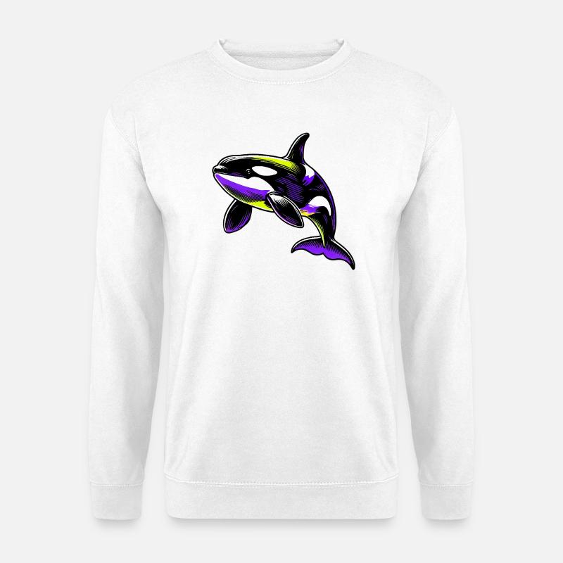 Schwertwal - Unisex Pullover - Weiß