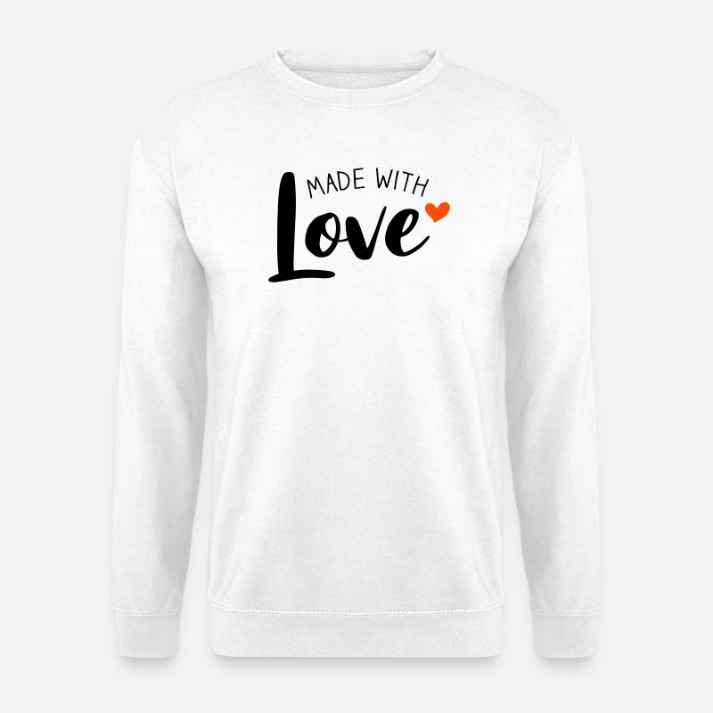Made With Love zweifarbig - Unisex Pullover - Weiß