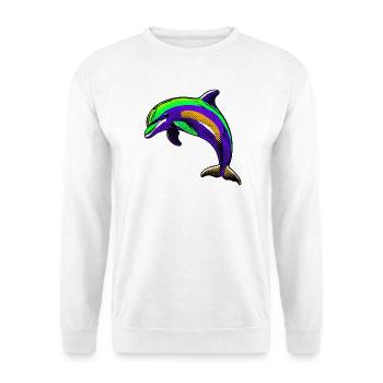 Dauphin - Sweat-shirt Unisexe - blanc - Devant