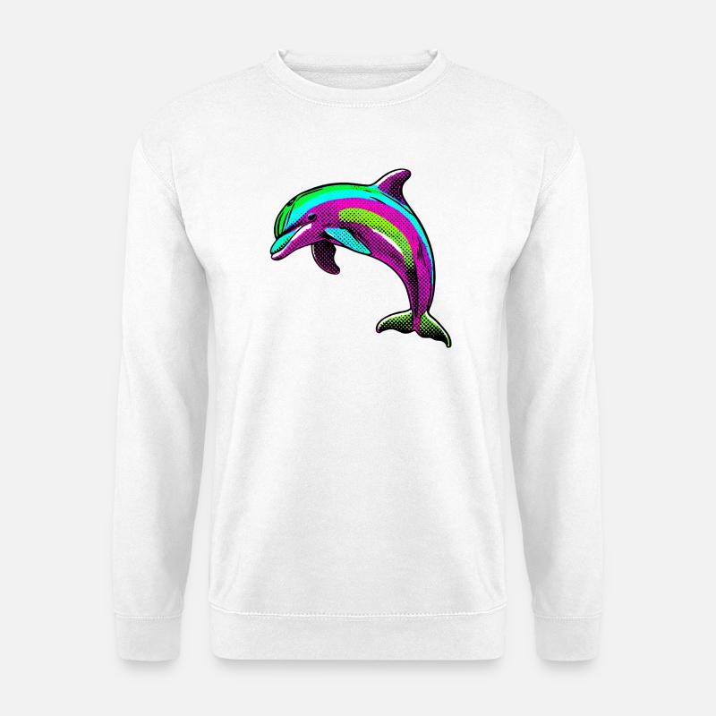 Delfin - Unisex Pullover - Weiß